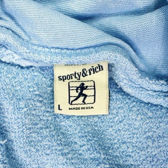 Sporty & Rich x PRINCE Health Sweatpants - Bel Air Blue / White - Size Large - Picture 10 of 11